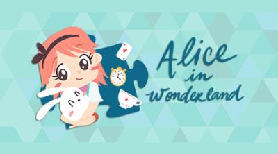 Logo of Alice in Wonderland - a jigsaw puzzle tale