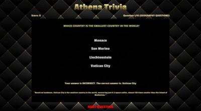 Screenshot of Athena Trivia