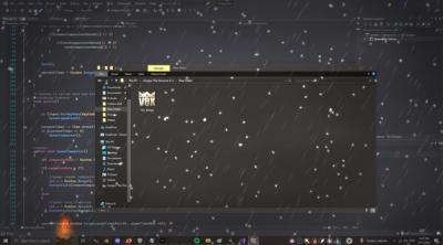 Screenshot of Cozy Desktop: Relaxing Weather and Atmosphere