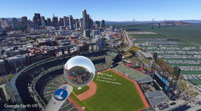 Screenshot of Google Earth VR