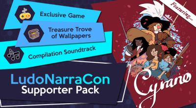 Screenshot of LudoNarraCon Supporter Pack featuring Cyrano