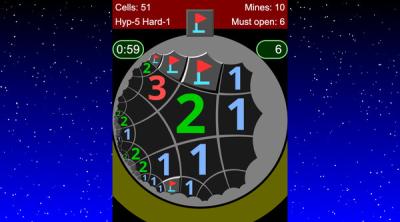 Screenshot of Non-Euclidean Minesweeper