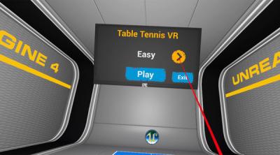 Screenshot of VR table tennis Ping pong