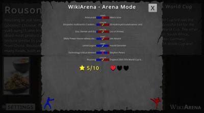 Screenshot of WikiArena